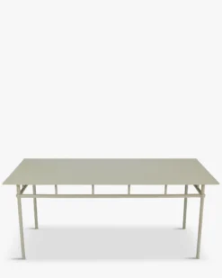 Table à manger de jardin, pour 6-8 personnes, Métal taupe waterproof, L180 Amalfi