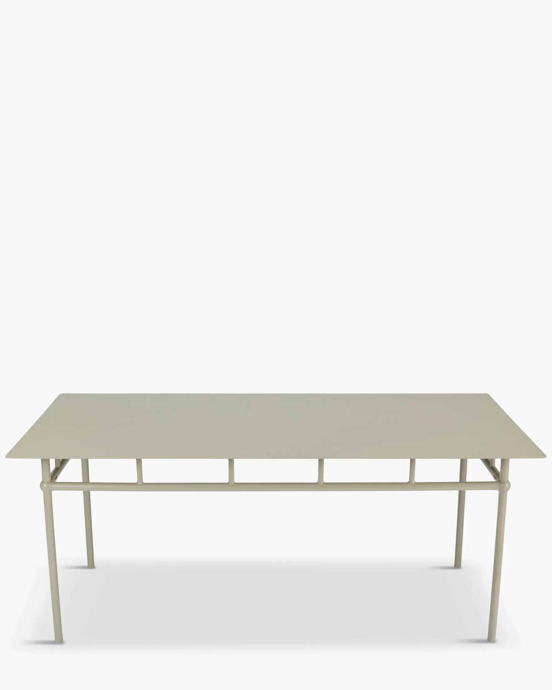 Table à manger de jardin, pour 6-8 personnes, Métal taupe waterproof, L180 Amalfi