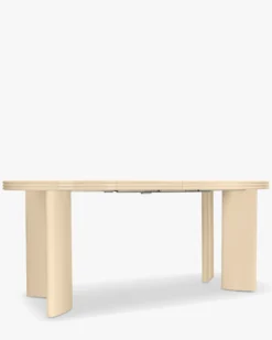Table à manger extensible, pour 4-8 personnes, Bois beige glossy, L100-180 Mira
