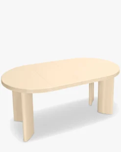 Table à manger extensible, pour 4-8 personnes, Bois beige glossy, L100-180 Mira