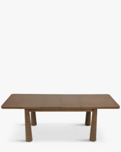 Table à manger extensible, pour 6-8 personnes, Bois de Frêne Teinte Noyer, L154-230 Temba