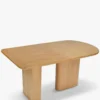 Table à manger extensible, pour 4-6-8 personnes, Bois blond, L160-195-230 Columbia