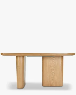 Table à manger extensible, pour 4-6-8 personnes, Bois blond, L160-195-230 Columbia