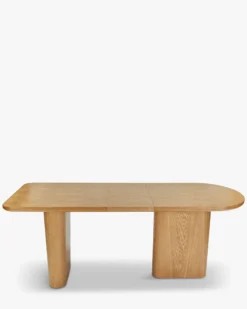 Table à manger extensible, pour 4-6-8 personnes, Bois blond, L160-195-230 Columbia