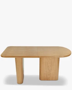 Table à manger extensible, pour 4-6-8 personnes, Bois blond, L160-195-230 Columbia