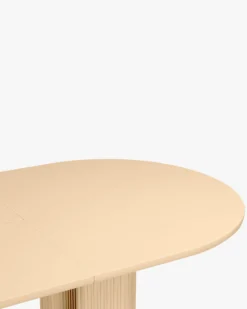 Table à manger extensible, pour 4-6 personnes, Bois beige, L150-190 Adriano