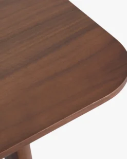 Table à manger, pour 6 personnes, Bois noyer & métal doré, L160 Vinyle