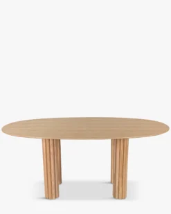 Table à manger, pour 6 personnes, Bois de chêne veiné, L180 Goya