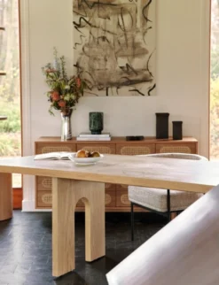 Table à manger, pour 8 personnes, bois de chêne naturel, L220 Danbury