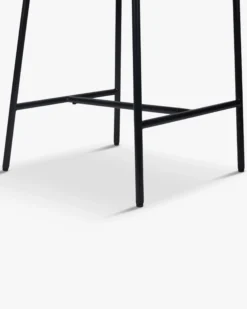 Tabouret de bar, Beige sésame & métal noir, H65 Ray