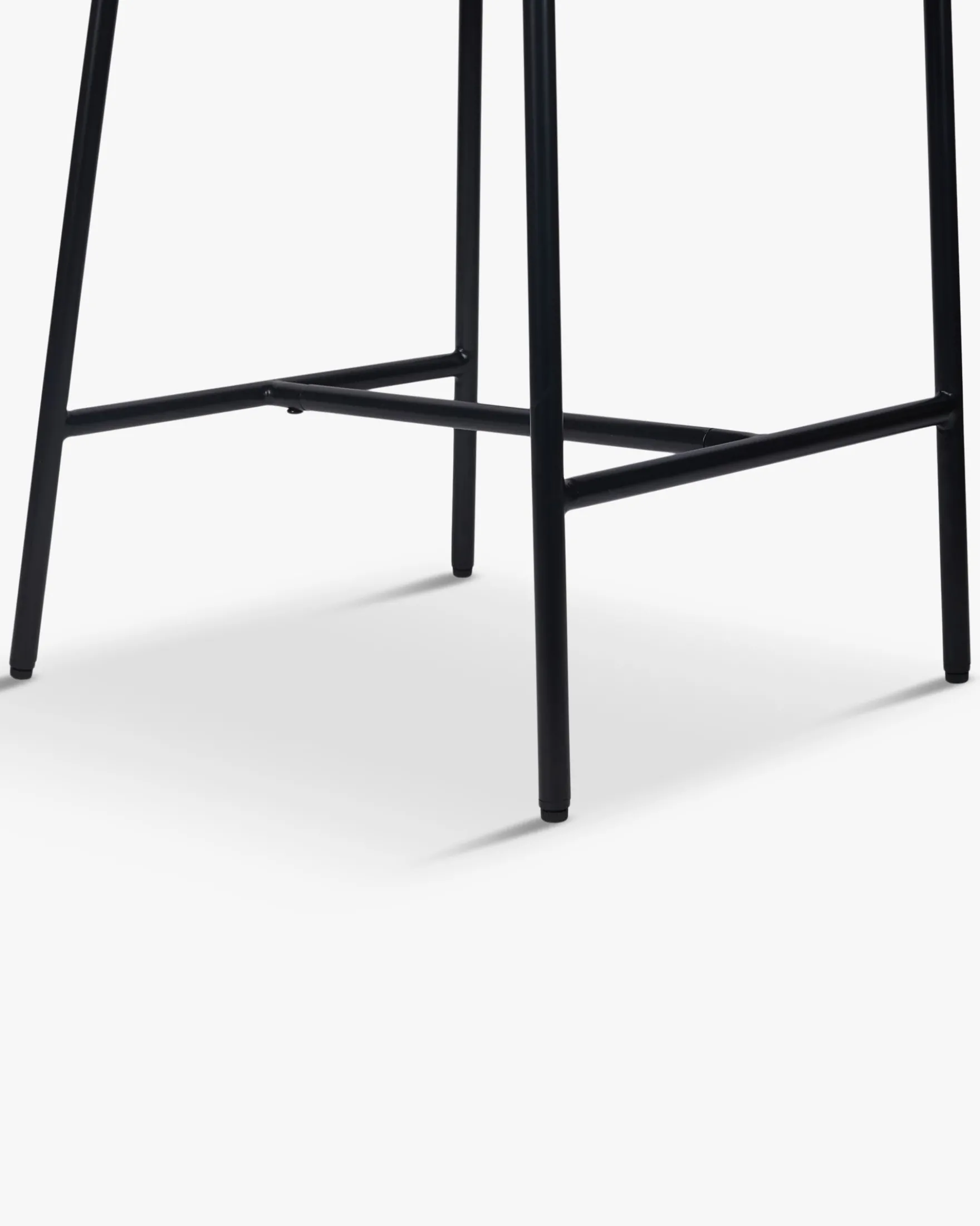 Tabouret de bar, Beige sésame & métal noir, H65 Ray
