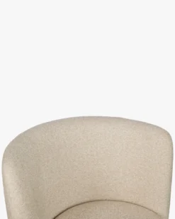 Tabouret de bar, Beige sésame & métal noir, H65 Ray