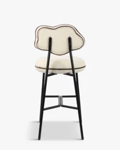 Tabouret de bar, Blanc écru texturé, H71 Arty