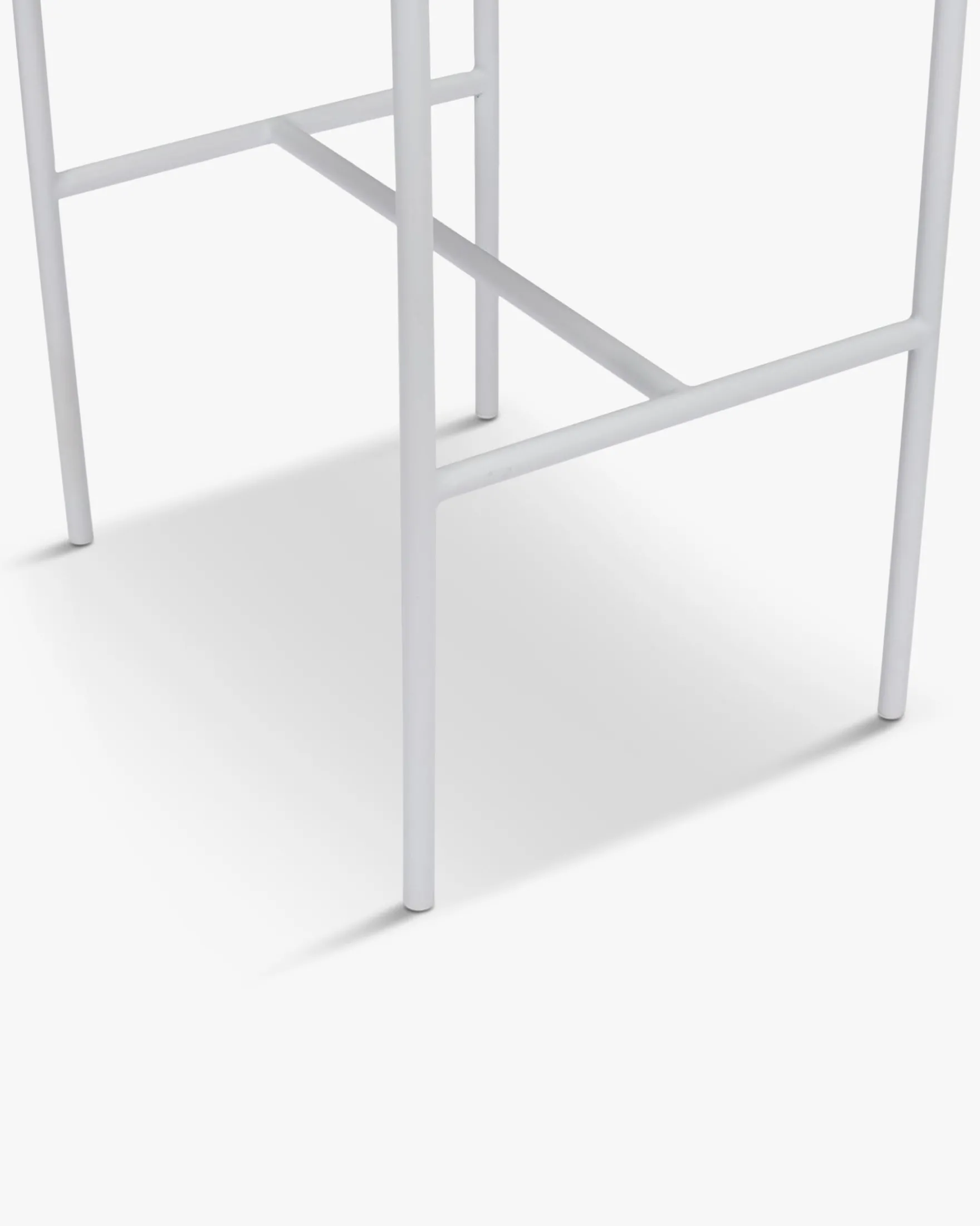 Tabouret de bar de jardin, Marron Sienne & métal blanc Maddalena