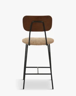 Tabouret de bar, Tweed jaune miami & métal noir, H68 Eero