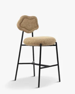 Tabouret de bar, Tweed jaune miami, H71 Arty