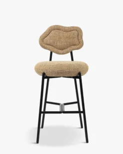 Tabouret de bar, Tweed jaune miami, H71 Arty