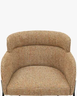 Tabouret de bar, Tweed jaune miami, H80 Baron