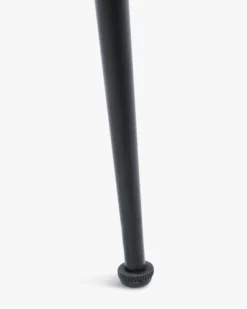 Tabouret de bar, Velours taupe & métal noir, H65 Wayne