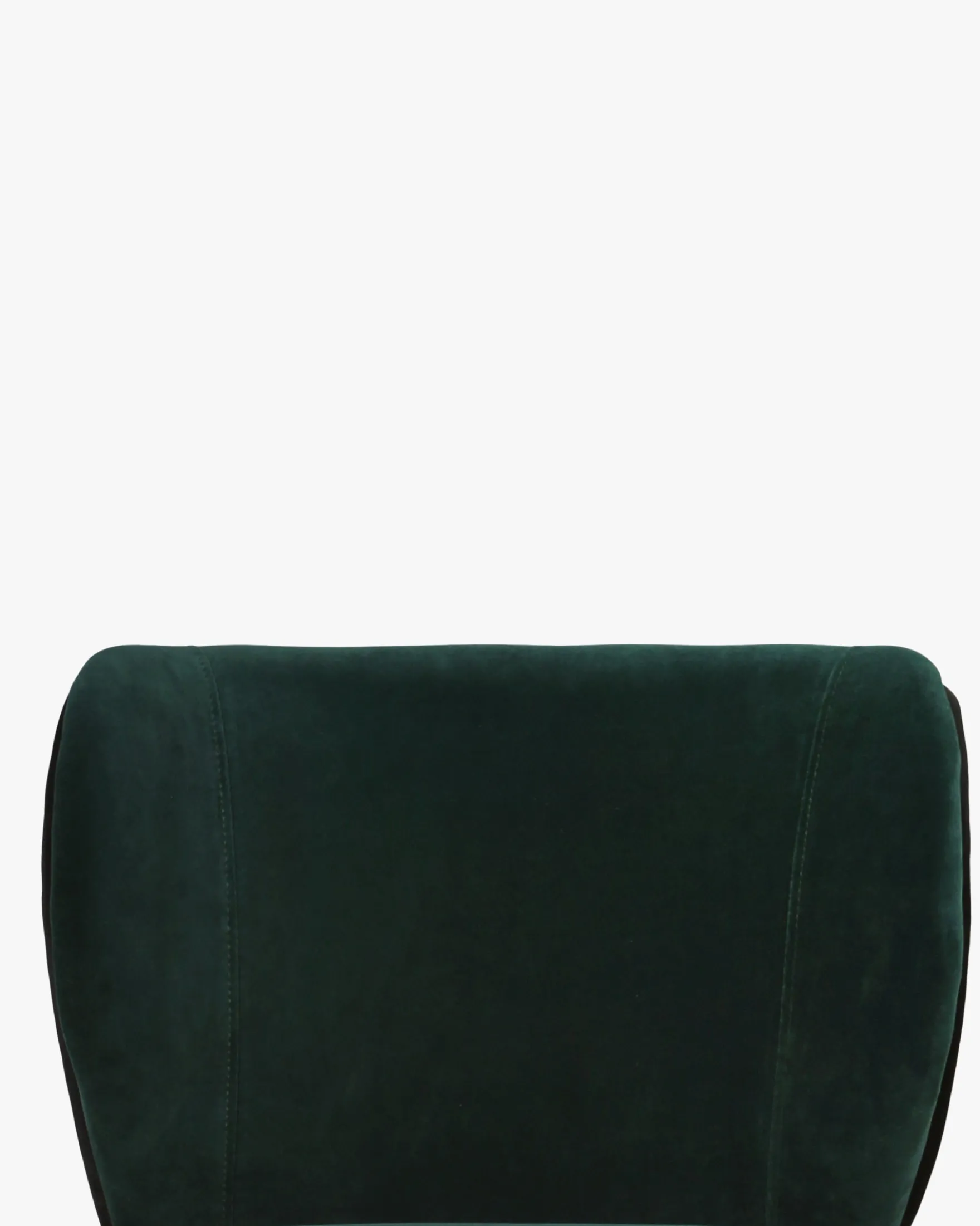 Tabouret de bar, Velours vert cèdre & métal noir, H65 Wayne