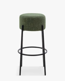 Tabouret de bar, Vert cactus & métal noir, H78 Bismi