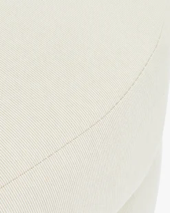 Tabouret ou pouf de jardin, Blanc waterproof & metal taupe Florentino