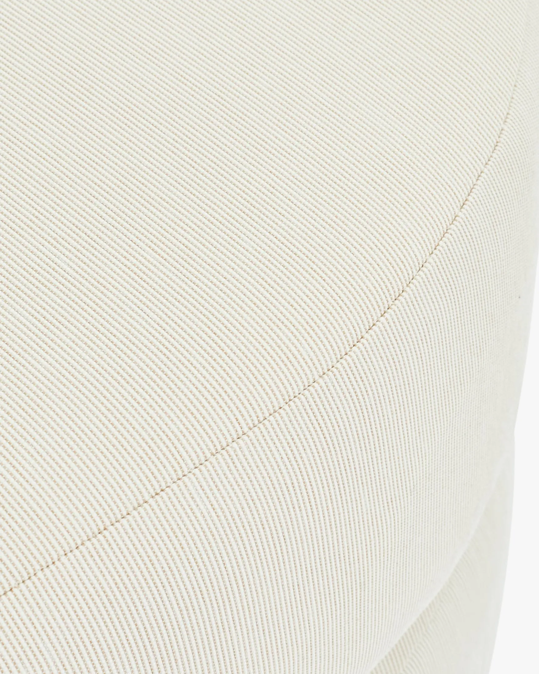 Tabouret ou pouf de jardin, Blanc waterproof & metal taupe Florentino