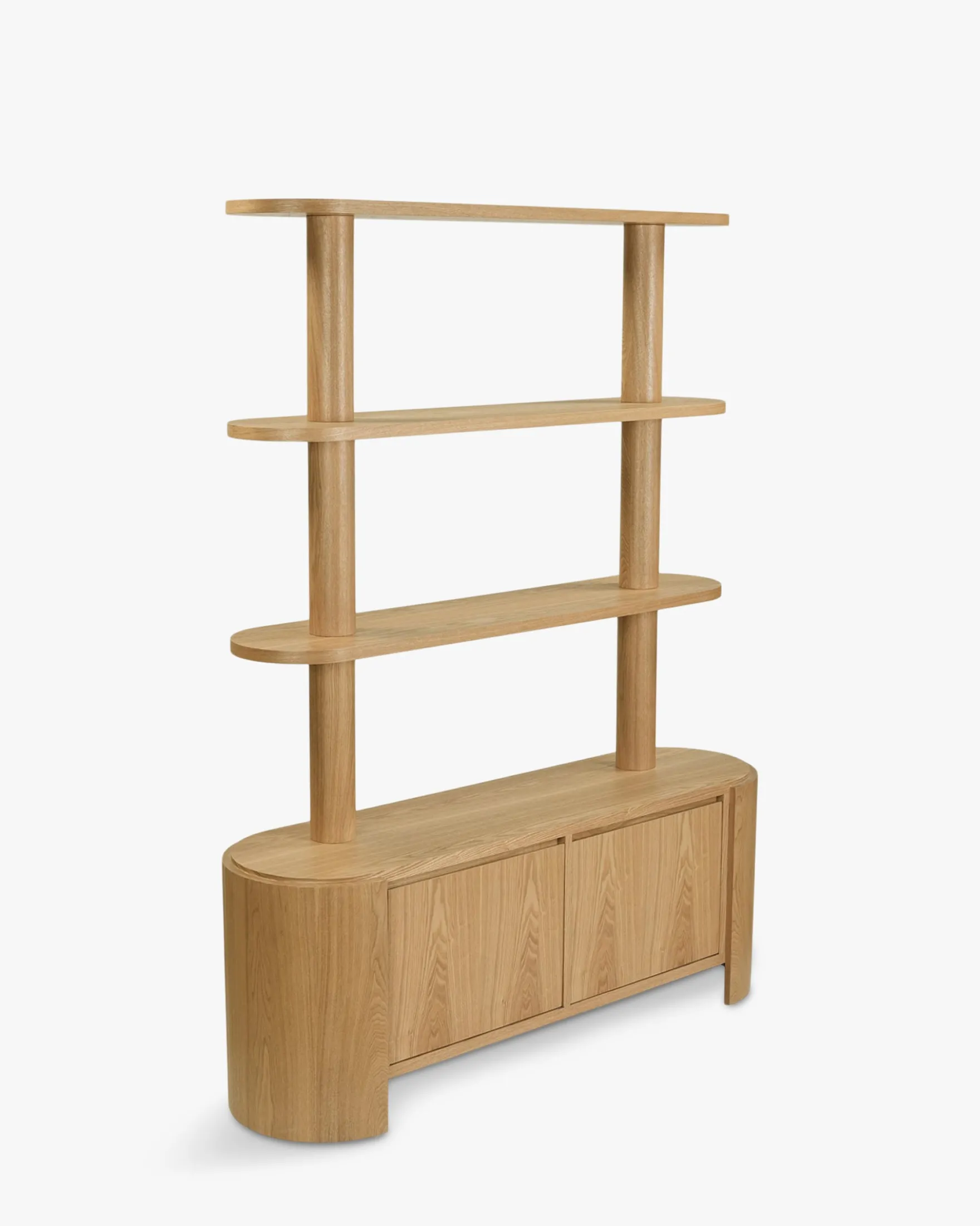 Étagère & bibliothèque, Bois de frêne blond, H180 Elipse
