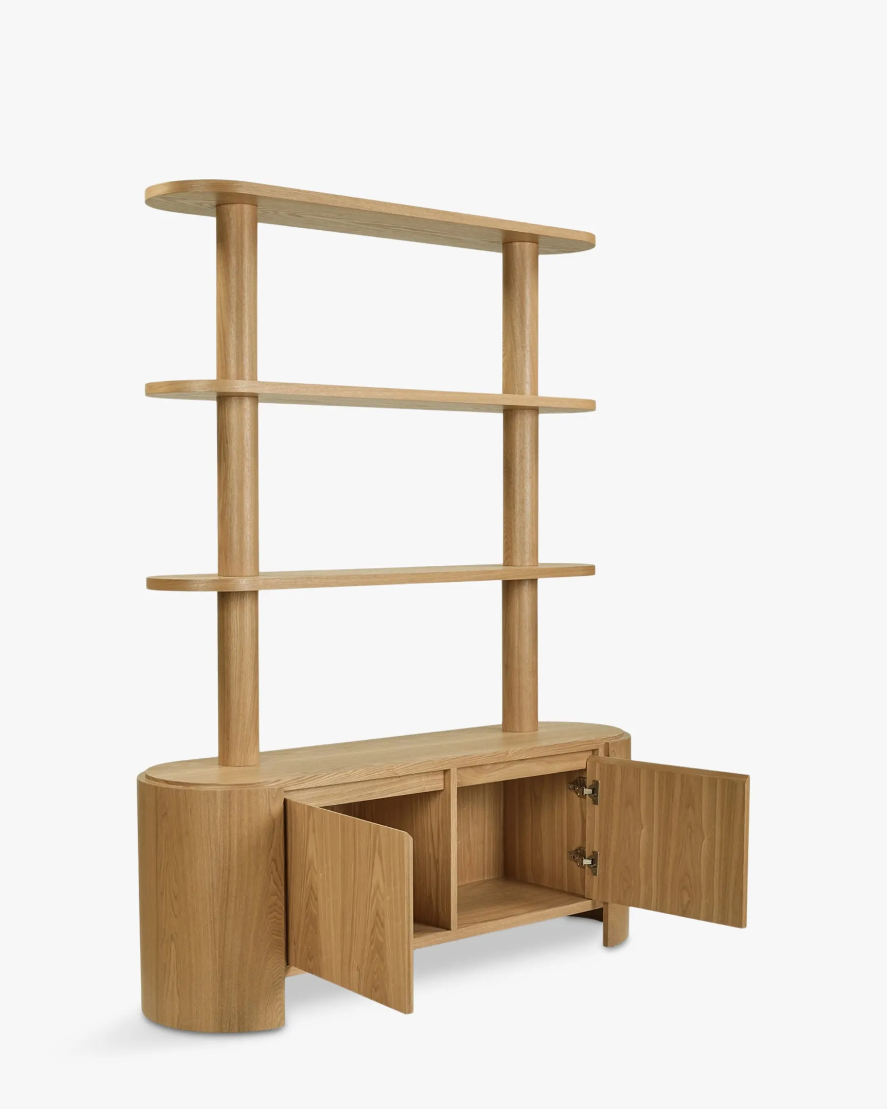 Étagère & bibliothèque, Bois de frêne blond, H180 Elipse