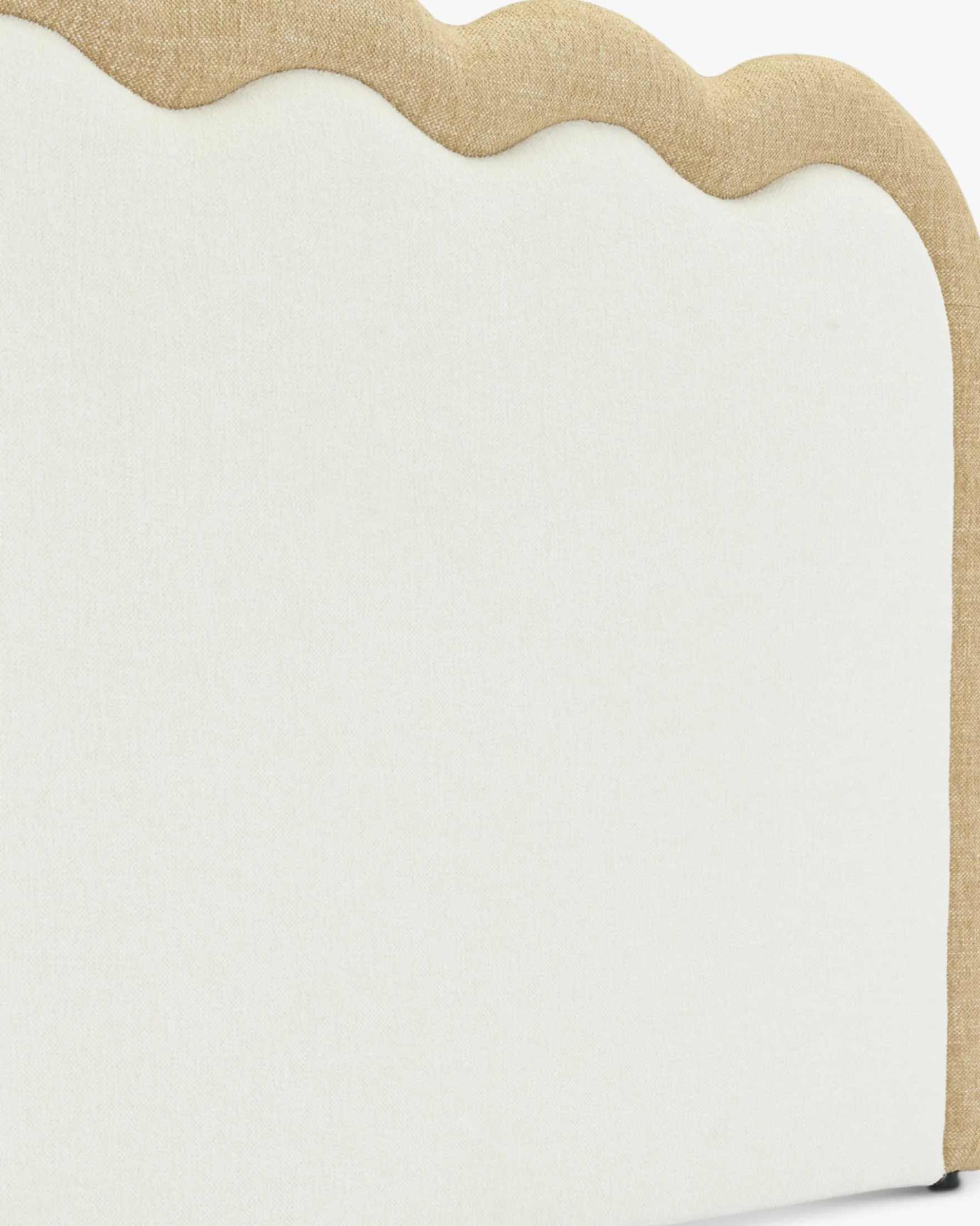 Tête de lit, Bouclette blanc nature & Beige avoine, L185 Oceano