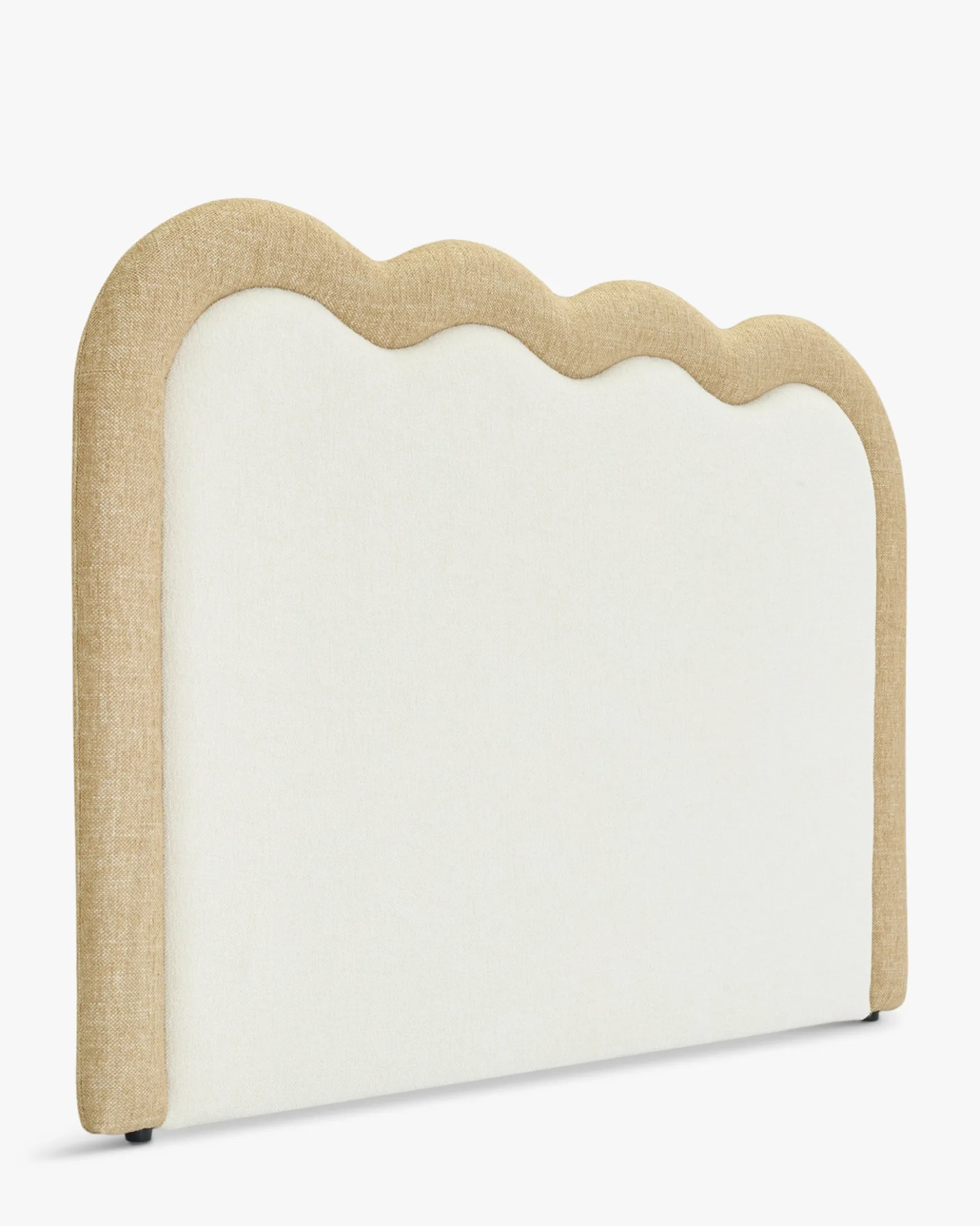 Tête de lit, Bouclette blanc nature & Beige avoine, L185 Oceano