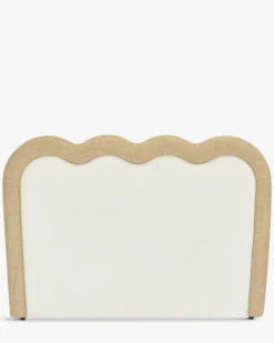 Tête de lit, Bouclette blanc nature & Beige avoine, L185 Oceano