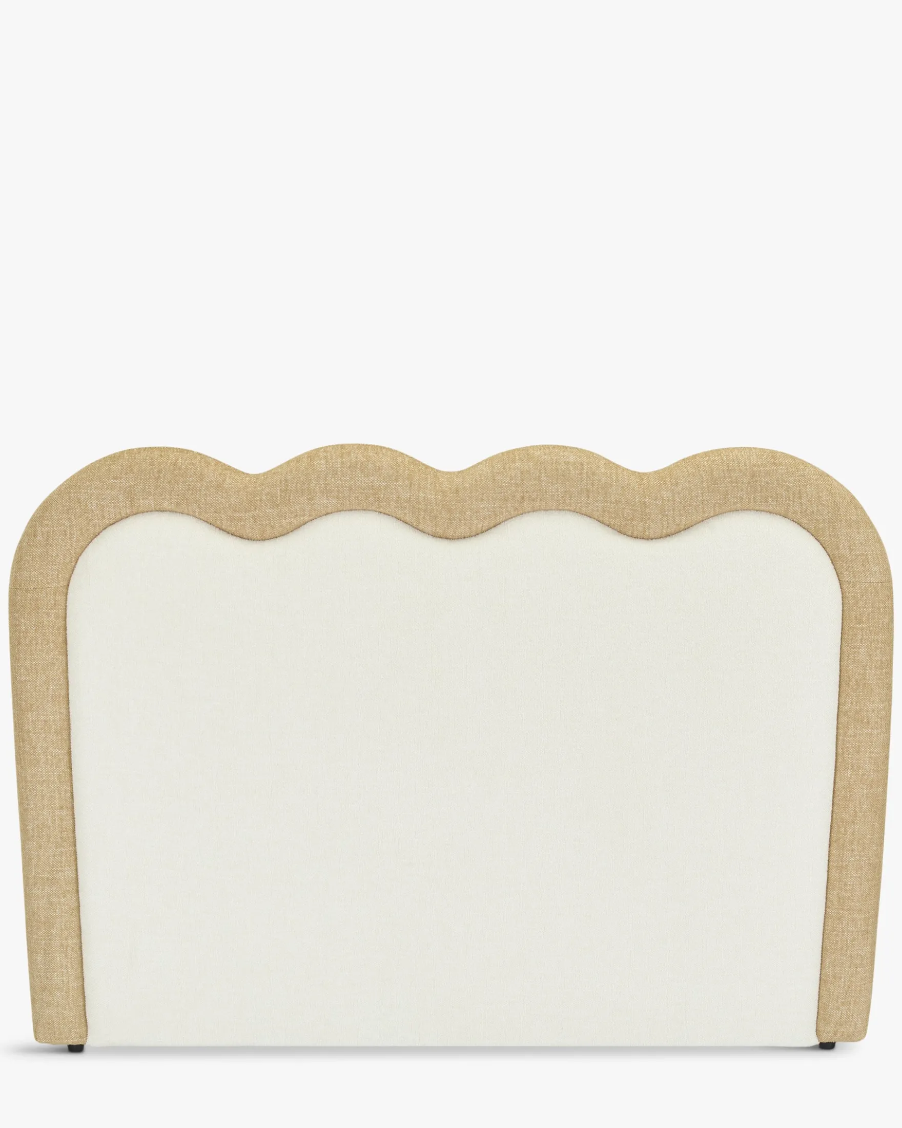 Tête de lit, Bouclette blanc nature & Beige avoine, L185 Oceano