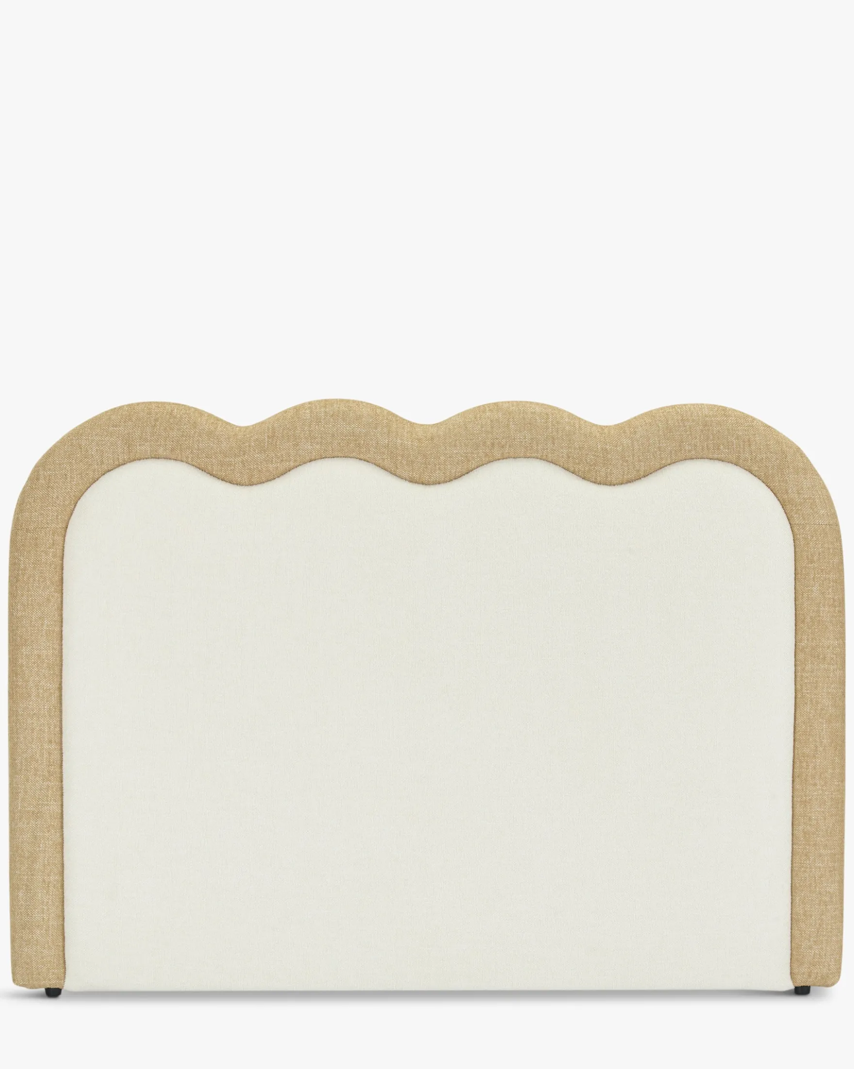 Tête de lit, Bouclette blanc nature & Beige avoine, L185 Oceano