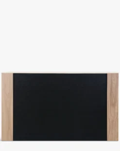 Tête-de-lit crème vanille avec rangements bois, 160x200 Infinity