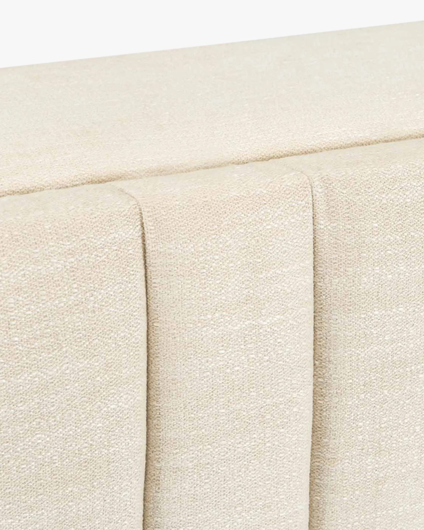 Tête-de-lit crème vanille avec rangements bois, 160x200 Infinity