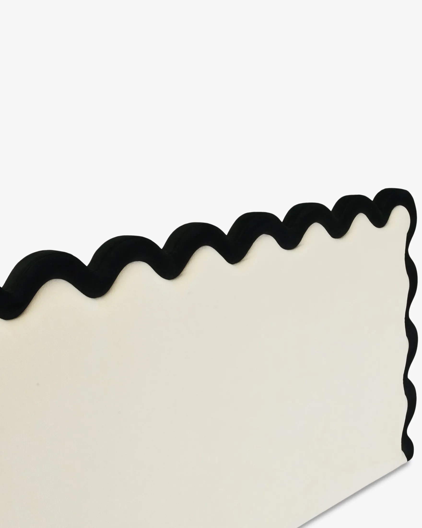Tête de lit, Ecru peluche & velours noir, L260 Aria