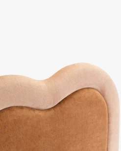 Tête de lit, Marron peluche & Rose peluche, L185 Oceano